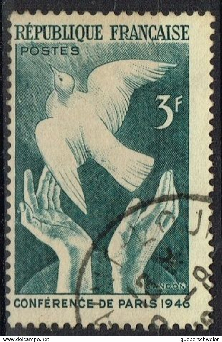 FR VAR 32 - FRANCE N° 761 Obl. Variété Dentelure Décallée - Usati