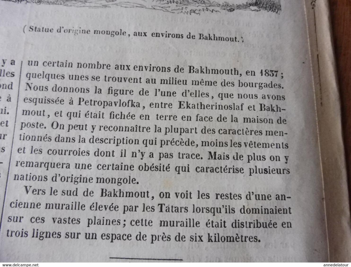 Année 1839:Gravures (Elisabeth d'Angleterre et tombeau,L'Hétitier de Linne et Jean des Echelles);Mongoles de Bakhmout