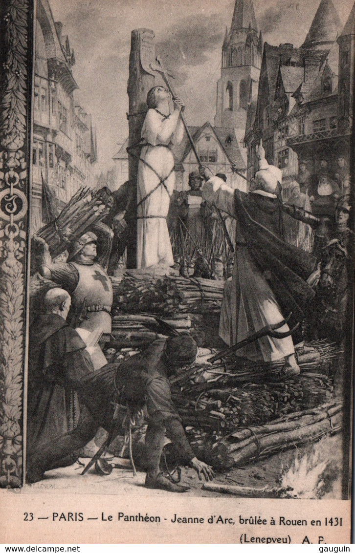 CPA - JEANNE D'ARC - Le PANTHEON - Brulée à Rouen En 1431 ... Edition A.P - Histoire