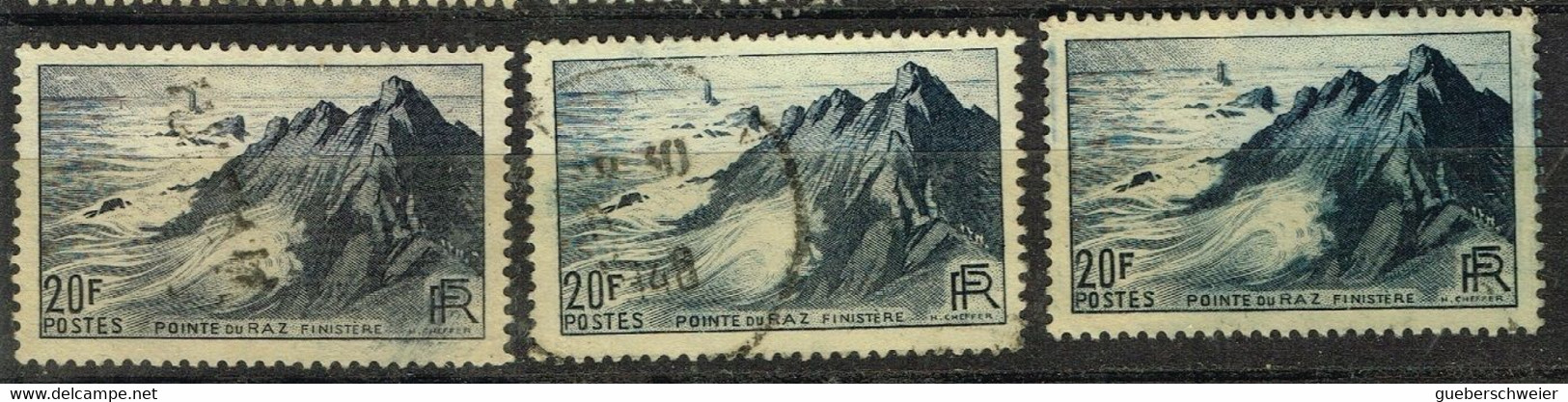 FR VAR 12 - FRANCE N° 764 Obl. 3 Variétés De Teintes - Used Stamps
