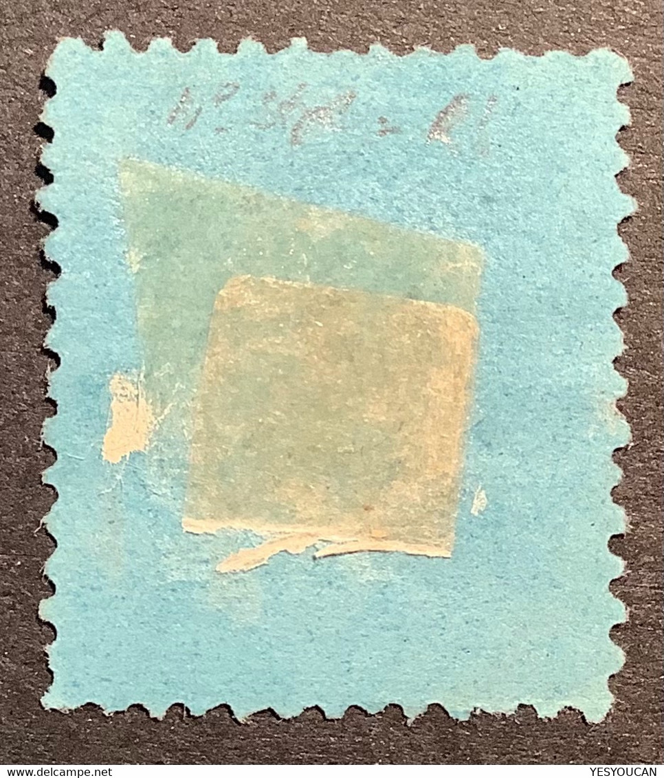 Netherlands Indies 1874 Postage Due 20c Green On Blue Numeral Cancel 13 TEGAL (Indonesia Indonesie Inde Néerlandaise - Niederländisch-Indien