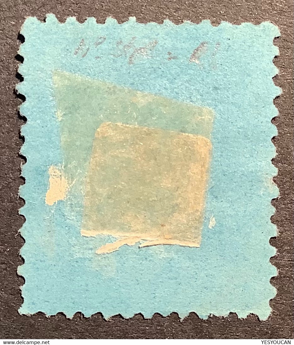 Netherlands Indies 1874 Postage Due 20c Green On Blue Numeral Cancel 13 TEGAL (Indonesia Indonesie Inde Néerlandaise - Netherlands Indies