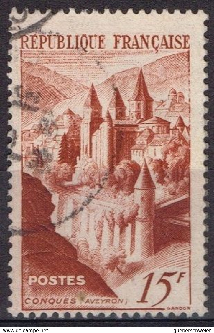 FR VAR 18 - FRANCE N° 792 Obl. Variété Piquage Décalé Cadre Interrompu Et Lettres Blanches - Used Stamps