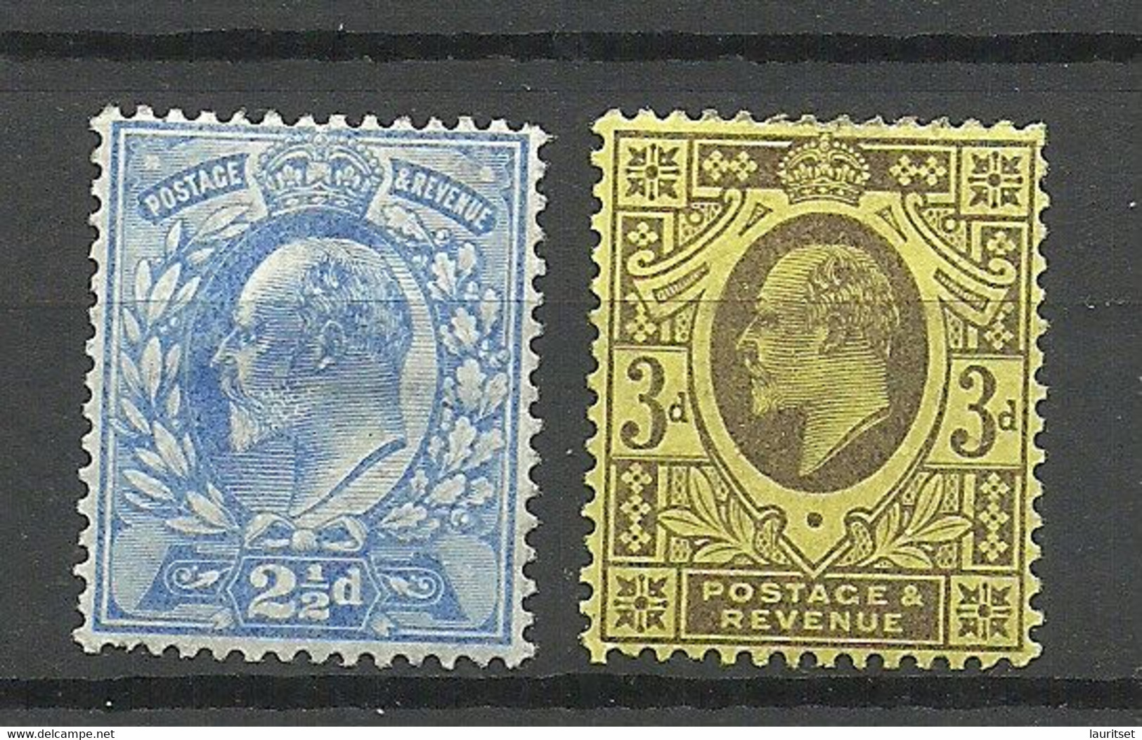 ENGLAND Great Britain 1902 Michel 107 - 108 * - Unused Stamps