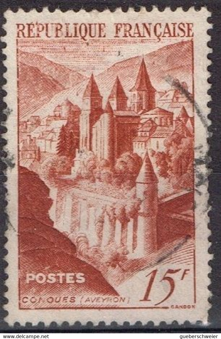 FR VAR 18 - FRANCE N° 792 Obl. Variété Cadre Interrompu Et Lettres Blanches - Used Stamps