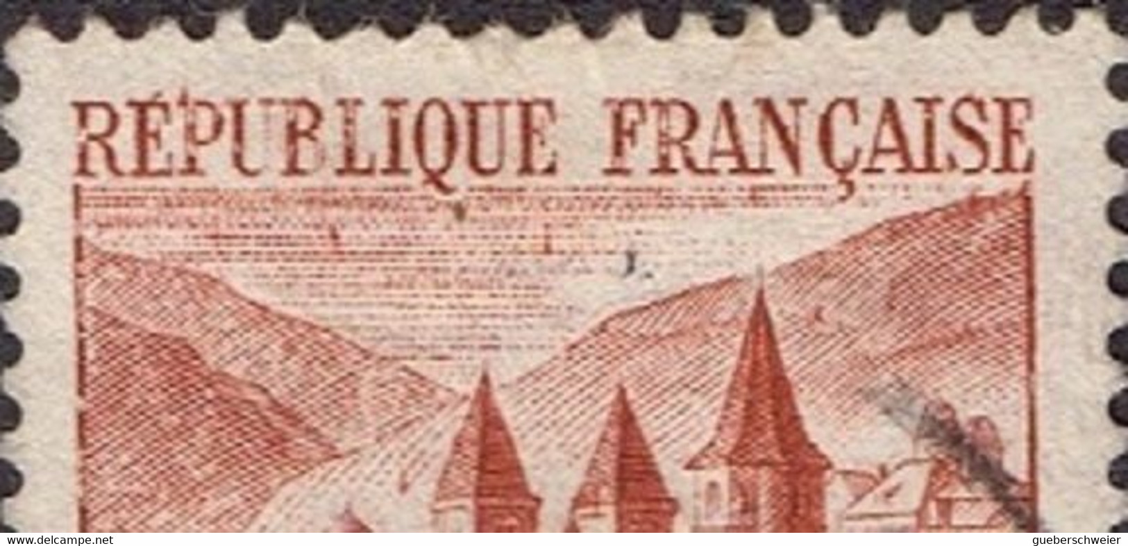 FR VAR 18 - FRANCE N° 792 Obl. Variété Cadre Interrompu Et Lettres Blanches - Usados