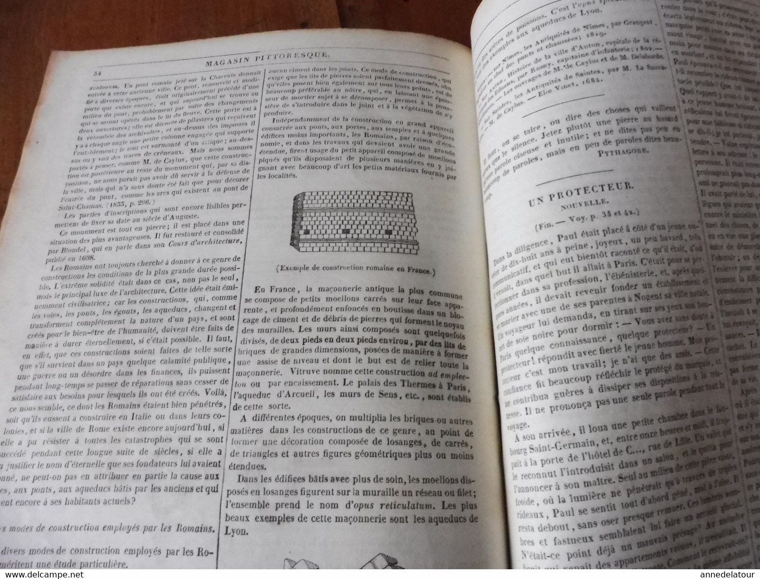 Année 1839: Norvège, Norway (Andreas Henrickson et Marit Martens Datter; Monuments romains (Autun, Saintes, Nîmes,etc);