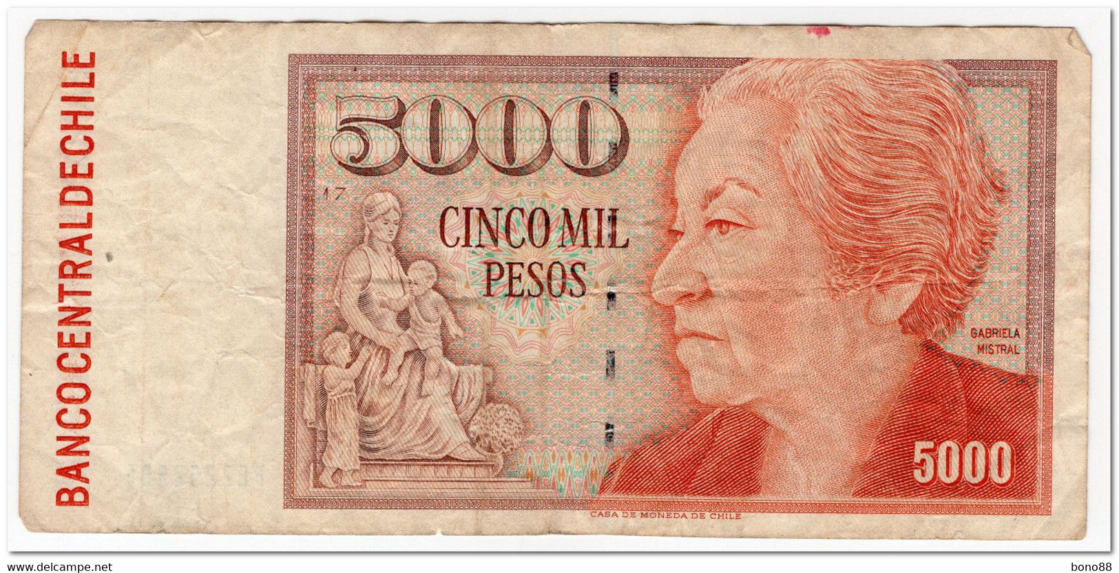 CHILE,5000 PESOS,1996,P.155e,aVF - Chile