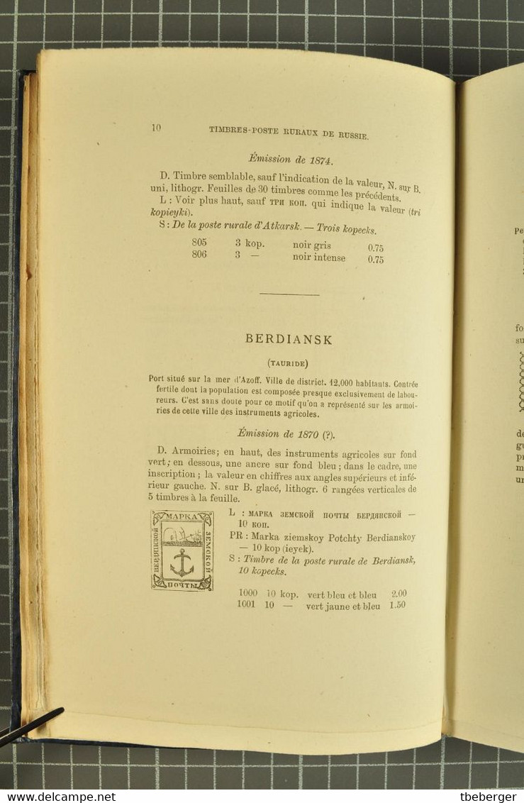 Russia Zemstvo Koprowski 1875 Les Timbres-Poste Ruraux De Russie 1875; First Book Dealing With Russian Stamps (1027) - Manuali