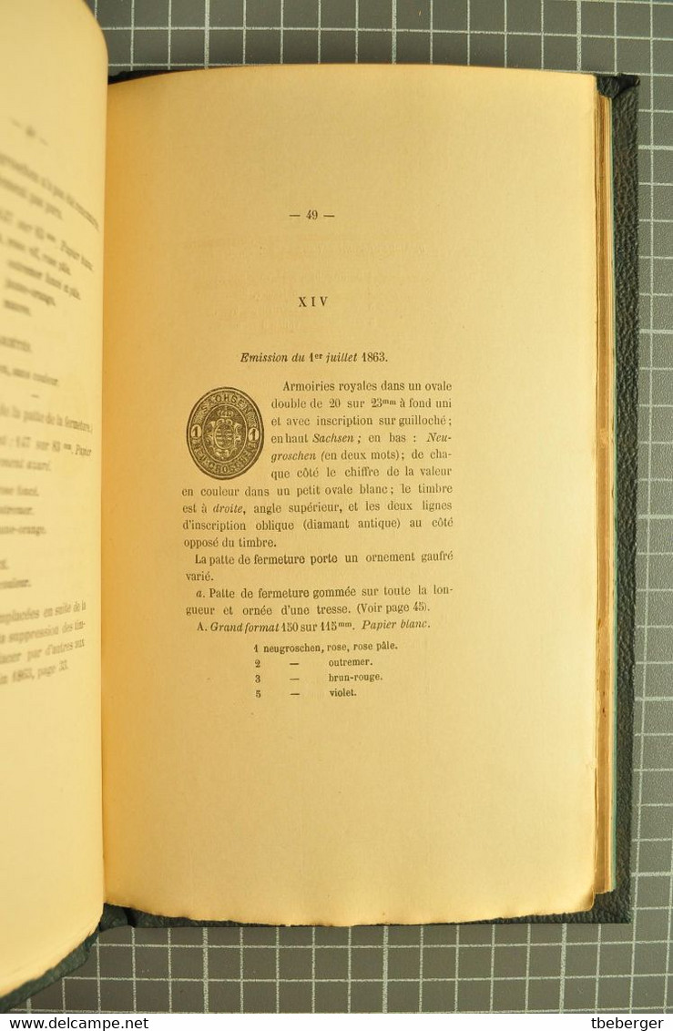 Moens, J.B, 1879; Les Timbres De Saxe Die Briefmarken Von Sachsen (316a) - Handbücher