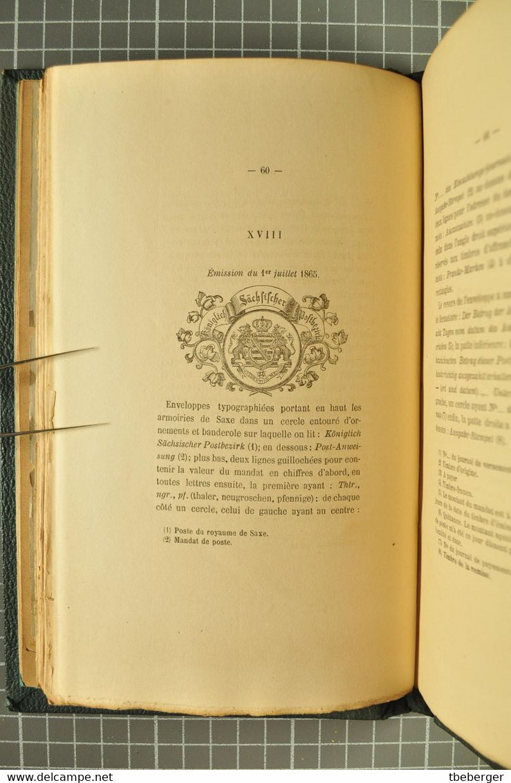 Moens, J.B, 1879; Les Timbres De Saxe Die Briefmarken Von Sachsen (316a) - Handbücher