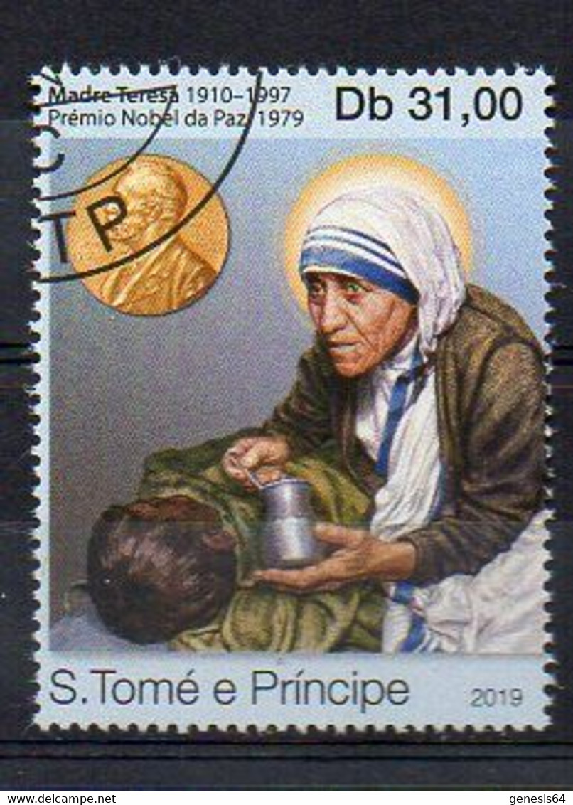 S. Tomé E Príncipe 2016 - Madre Teresa - Cancelled (3W2558) - Mère Teresa