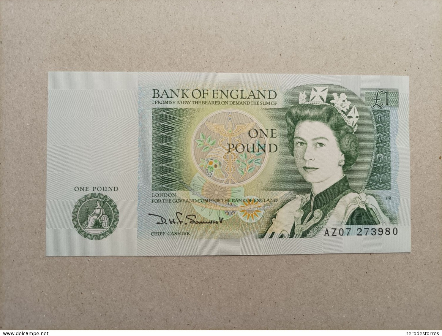 Billete De Inglaterra De 1 Libra, UNC - 1 Pound