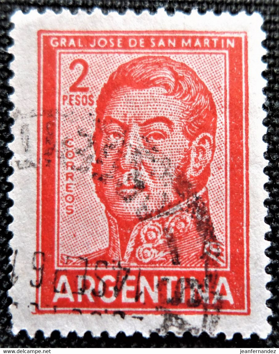 Timbre D'Argentine 1961 -1969 General Jose De San Martin Stampworld N° 790 - Used Stamps