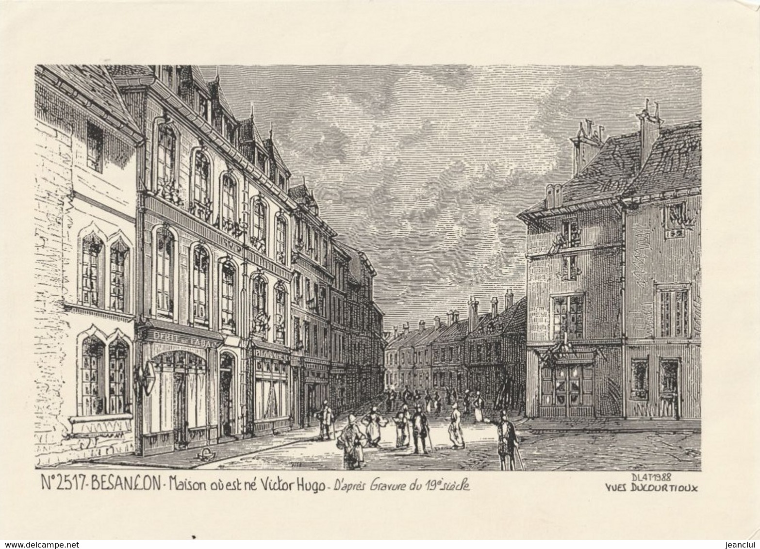 Dessin De YVES DUCOURTIOUX N° 2517. BESANCON . MAISON OU EST NE VICTOR HUGO . 29 X 21 Cms - Dessins