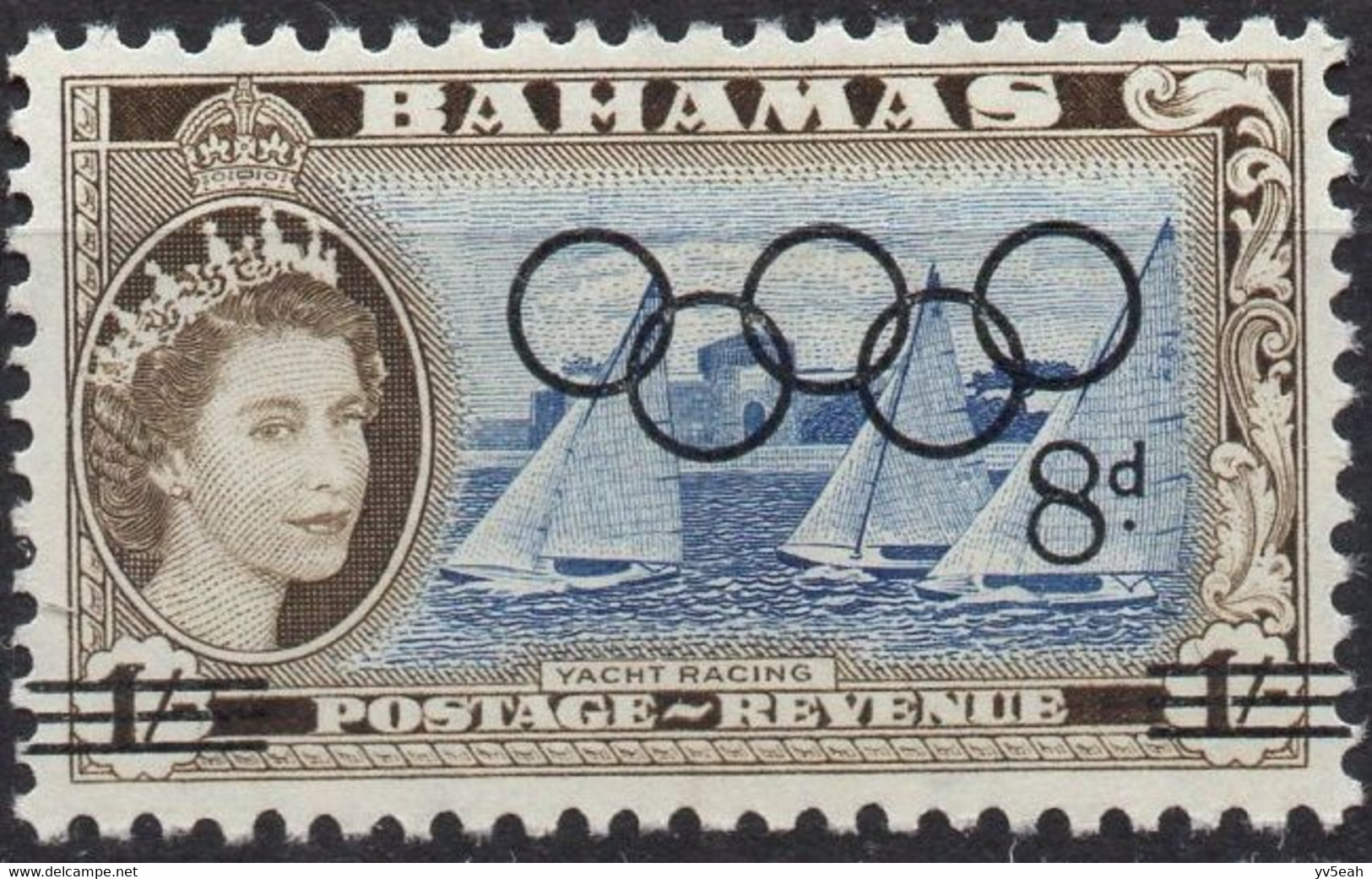 BAHAMAS/1964/MNH/SC#202/QUEEN ELIZABETH II / QEII / SAILING / BOATS / TOKYO SUMMER OLYMPIC GAMES/ - 1963-1973 Ministerial Government