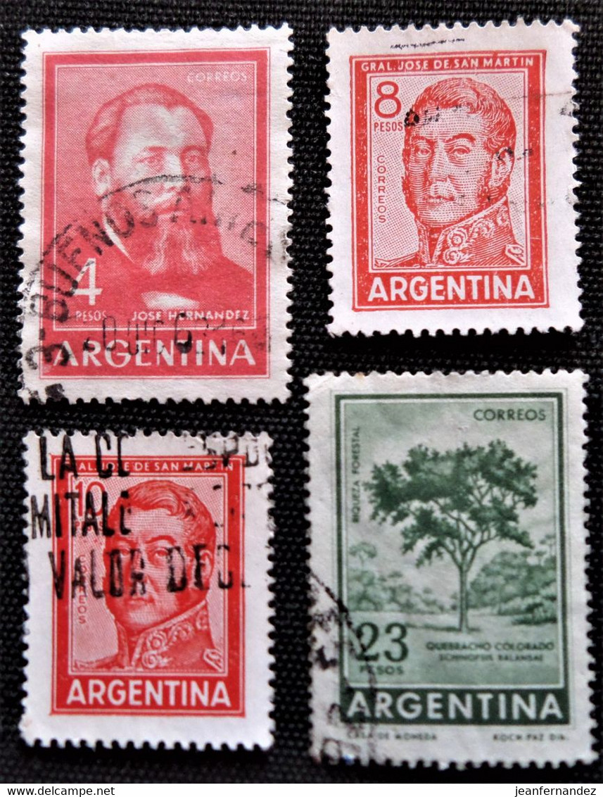 Timbre D'Argentine 1965 -1966 Personalities And Local Motifs  Stampworld N° 891 à 894 - Gebraucht