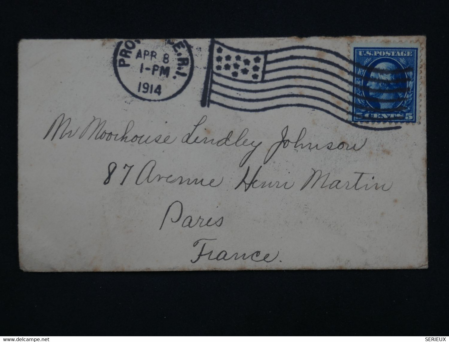 BK3  ETATS UNIS   BELLE  LETTRE  1914 PRO..?  A PARIS FRANCE  +AFF. INTERESSANT++ - Lettres & Documents