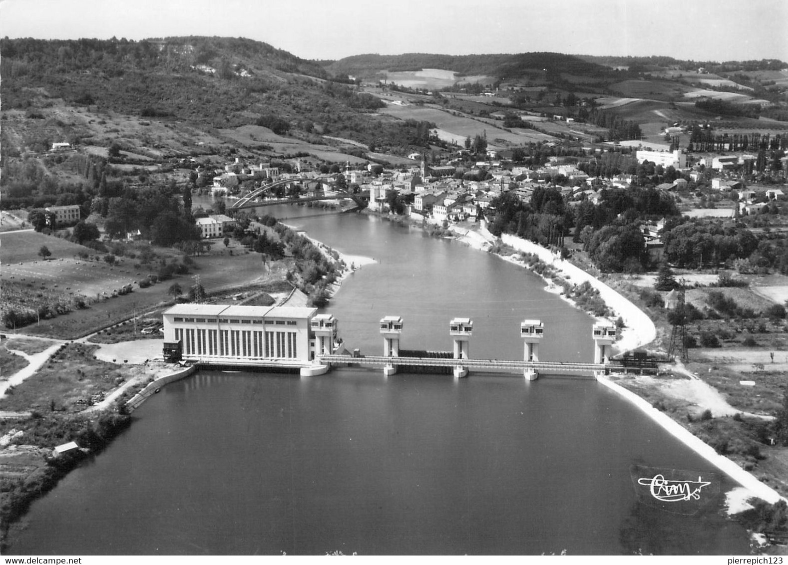 47 - Castelmoron - Le Lot Et Le Barrage - Vue Aérienne - Castelmoron