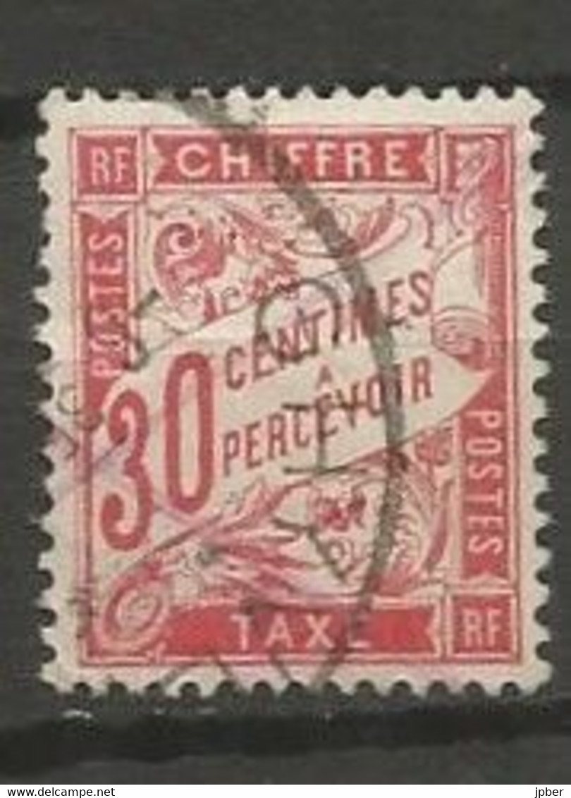 France - Timbres-Taxe - N° 33 30c. Rouge-carminé - Obl. GHYVELDE (Nord) - 1859-1959 Gebraucht