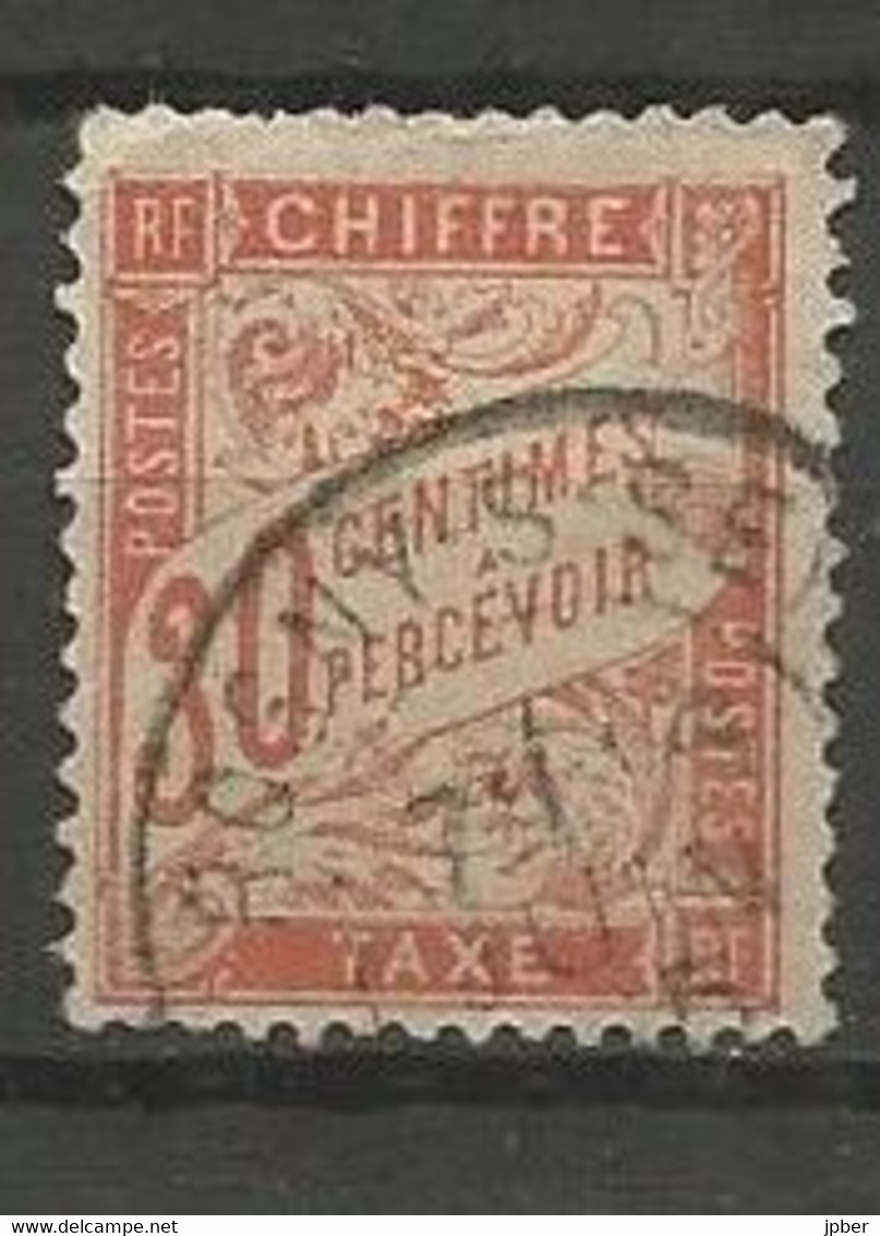 France - Timbres-Taxe - N° 34 30c. Rouge-orange - Obl. ROSNY-SUR-SEINE (Yvelines) - 1859-1959 Afgestempeld