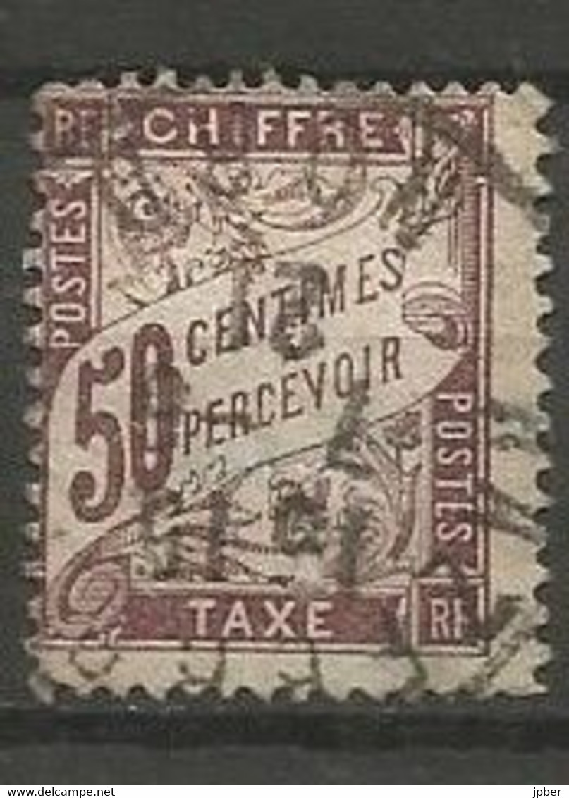 France - Timbres-Taxe - N° 37 50c. Lilas-brun - Obl. HAZEBROUCK (Nord) - 1859-1959 Used