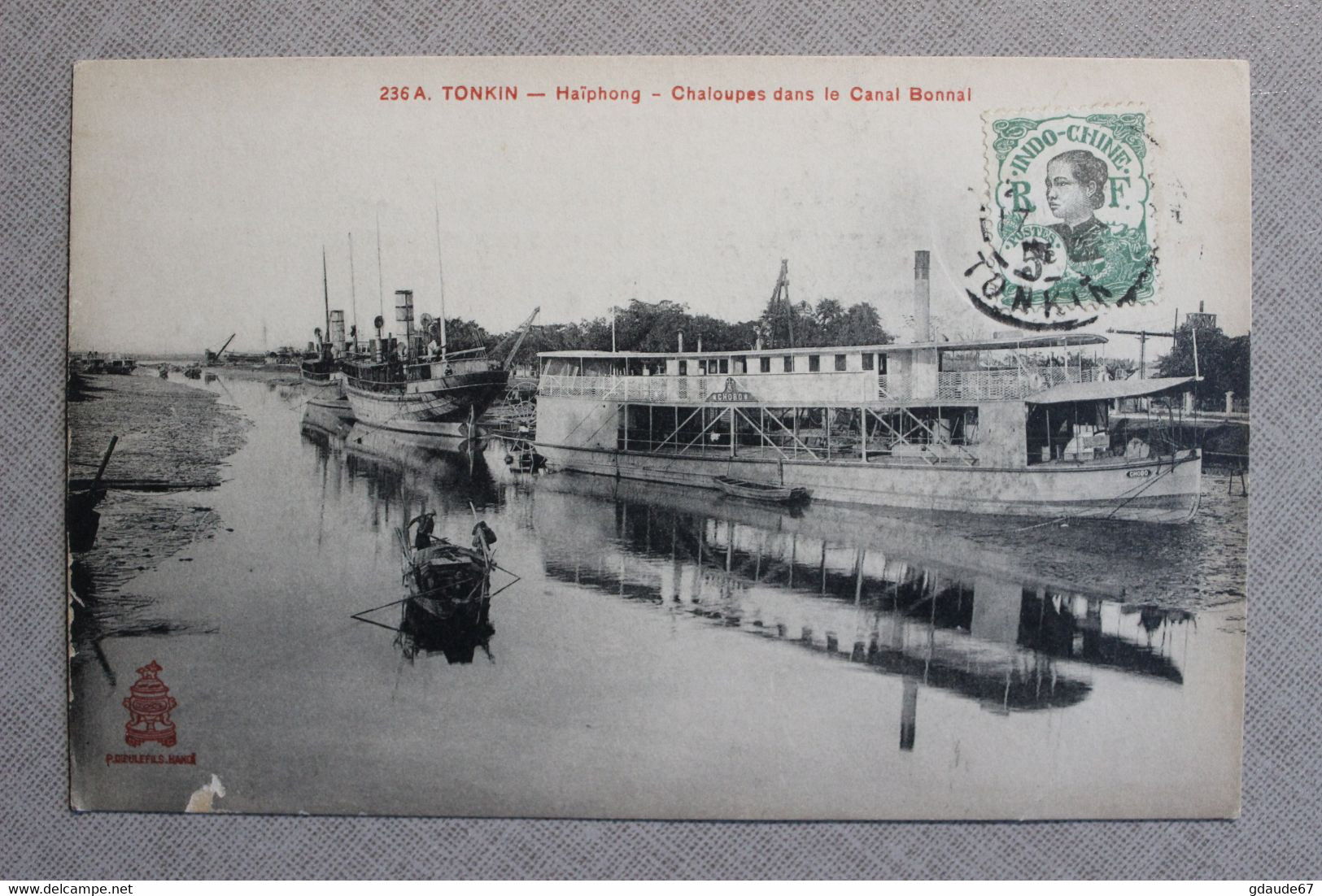 HAIPHONG (TONKIN / VIET NAM / INDOCHINE) - CHALOUPES DANS LE CANAL BONNAL - Vietnam