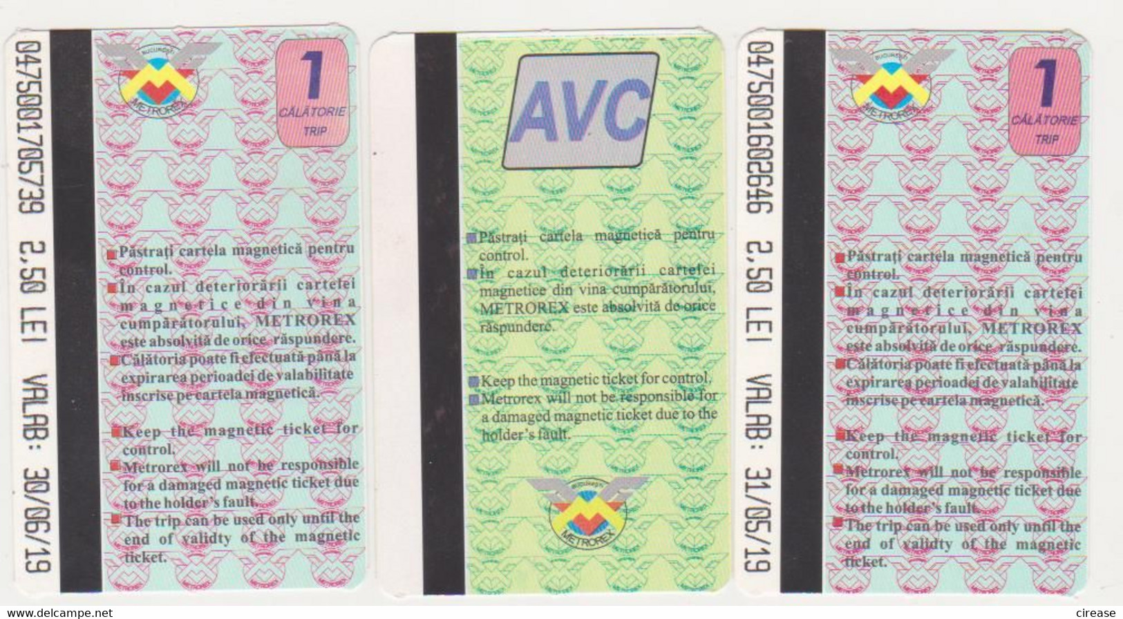 Romania Bucuresti Bucharest Metro Subway 3 X Ticket Tickets - Europa