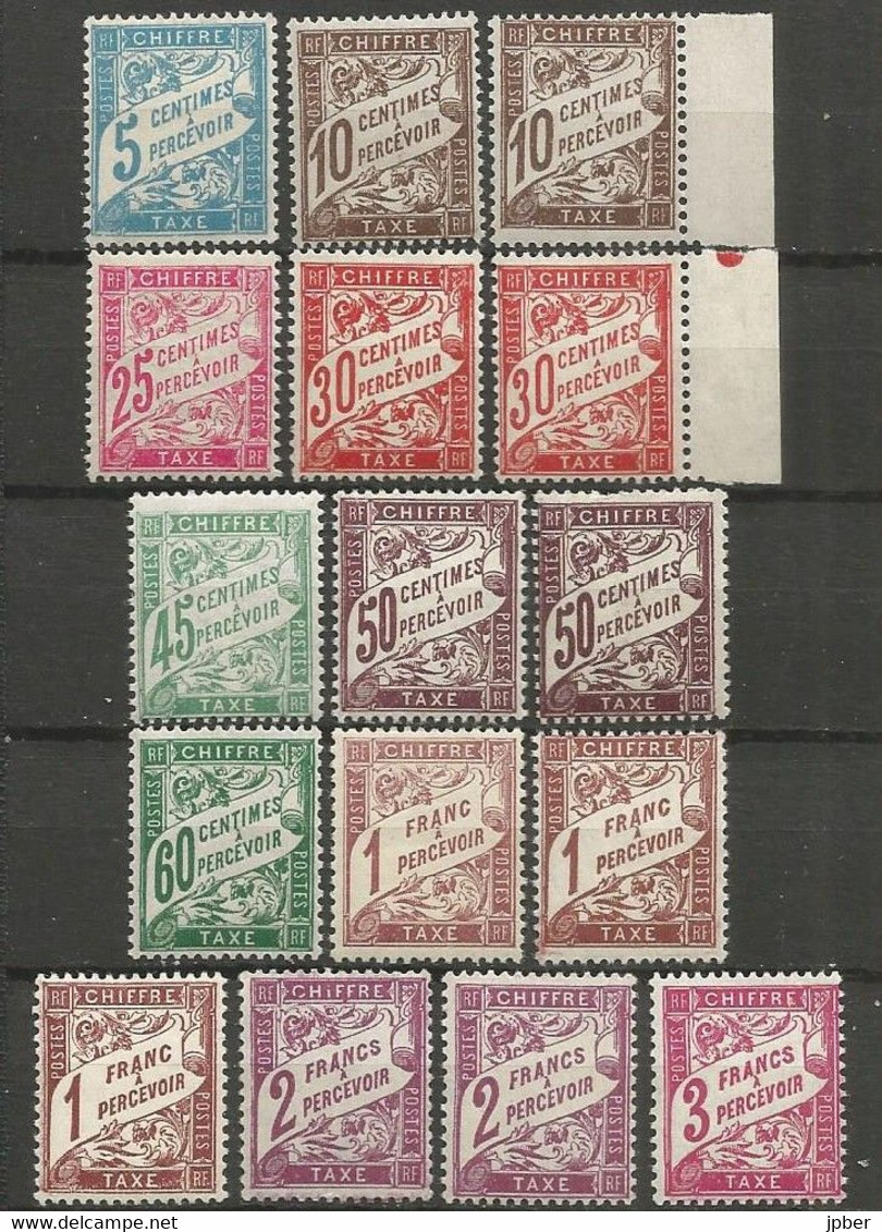 France - Timbres-Taxe - Entre N° 28 Et 42A ** - 1859-1959 Used