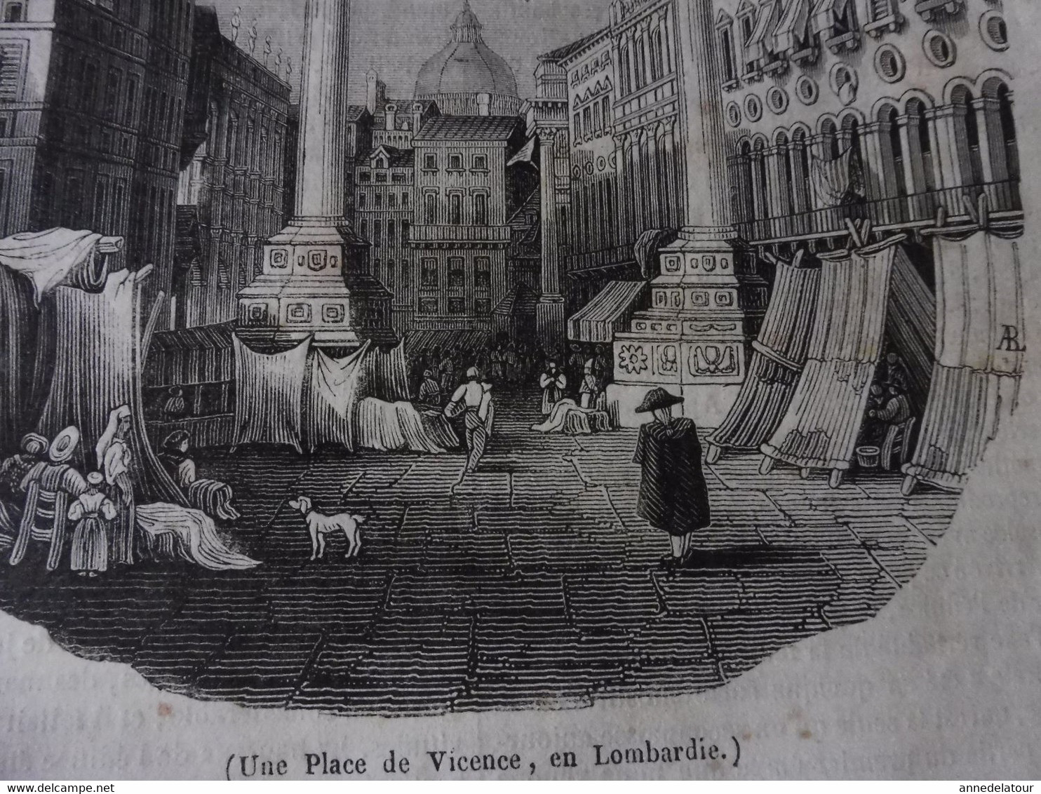 Année 1839: Une Place De Vicence En Italie; Tombeau De Sixte IV à St- Pierre De Rome; Intelligence Chez Les Animaux; Etc - 1800 - 1849