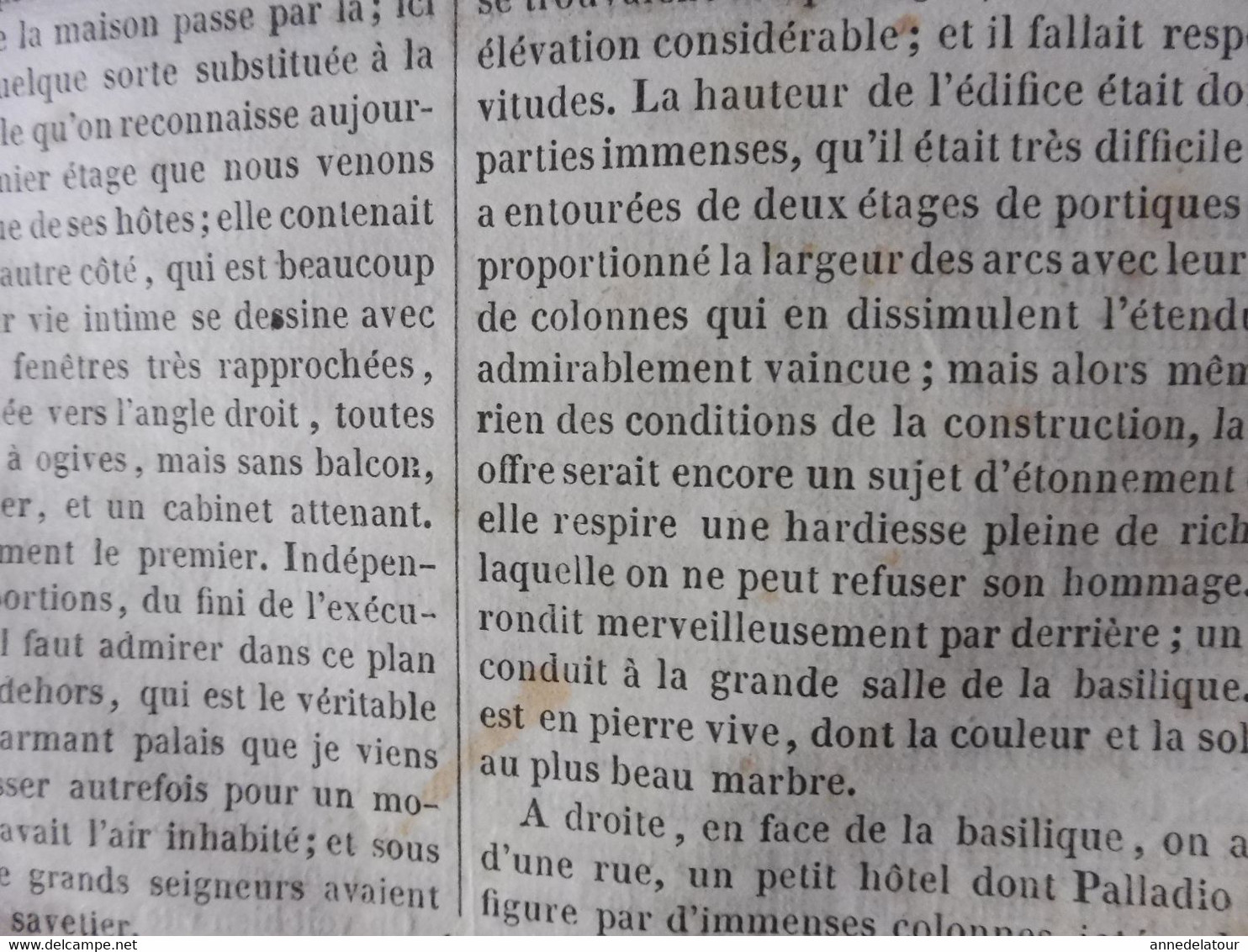 Année 1839: Une Place De Vicence En Italie; Tombeau De Sixte IV à St- Pierre De Rome; Intelligence Chez Les Animaux; Etc - 1800 - 1849