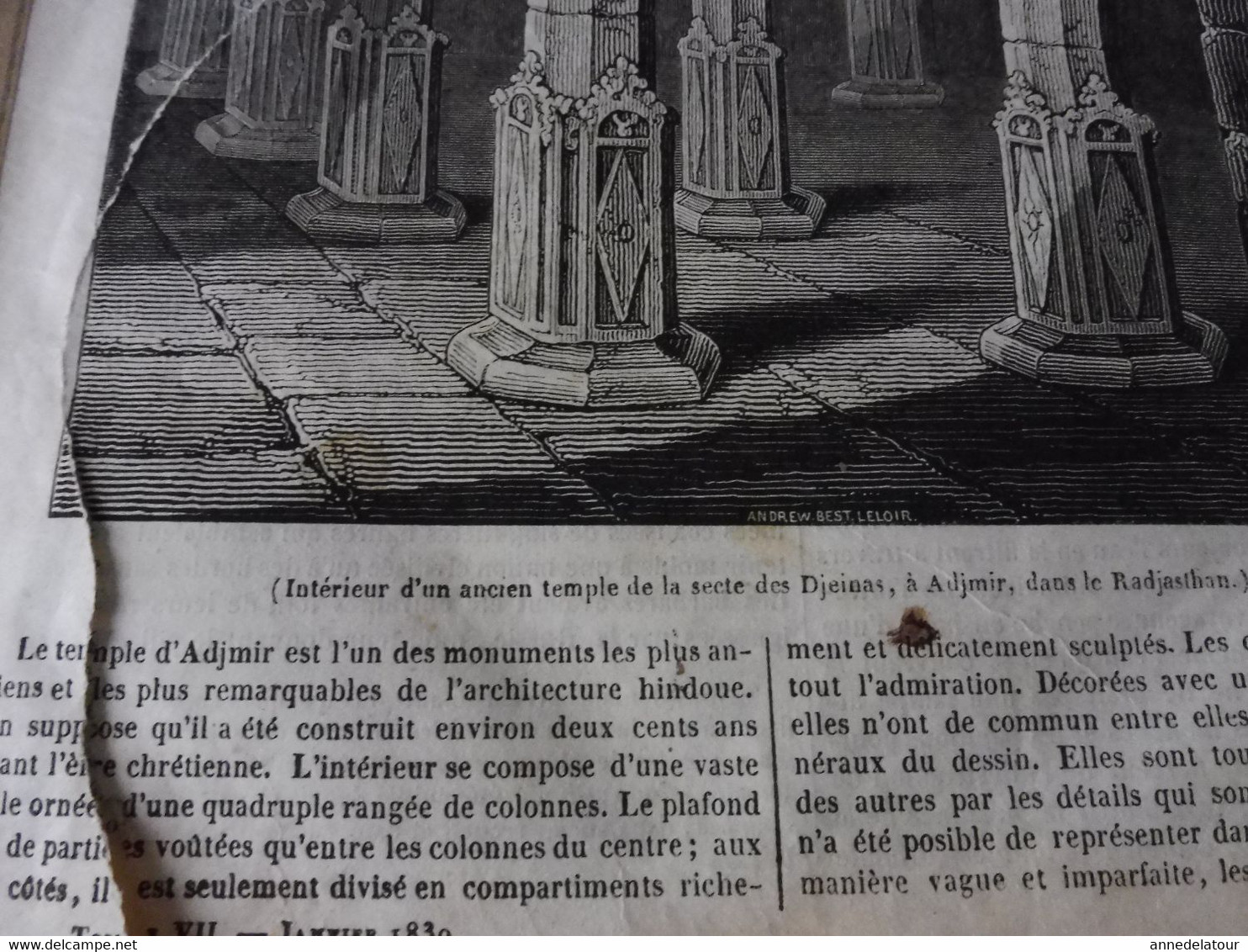 Année 1839: Hofwyl , Suisse ; Temple D' Adjmir (India); Kosaks ,Cosaques Du Don ; Notre Dame De Paris (bas-reliefs); Etc - 1800 - 1849