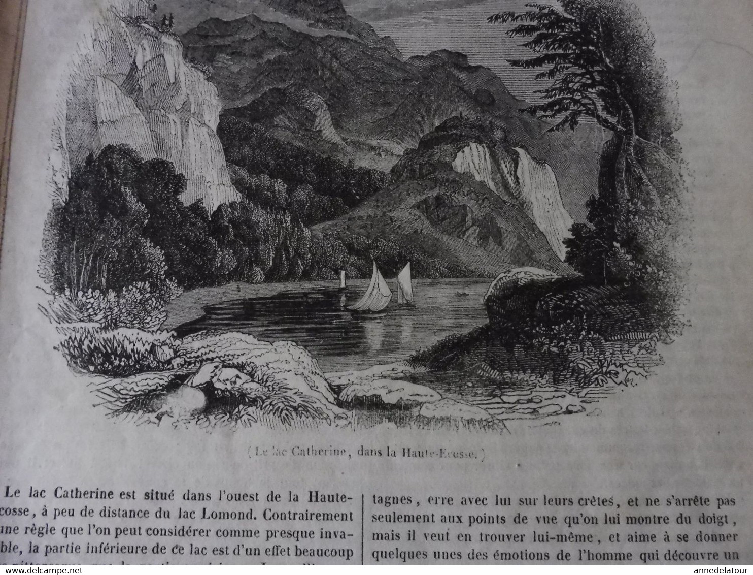 Année 1839: Lac Catherine (Ecosse);Histoire Vraie De Couleuvres Avalées Vivantes Par Un Berger; Le Roi René; Etc - 1800 - 1849