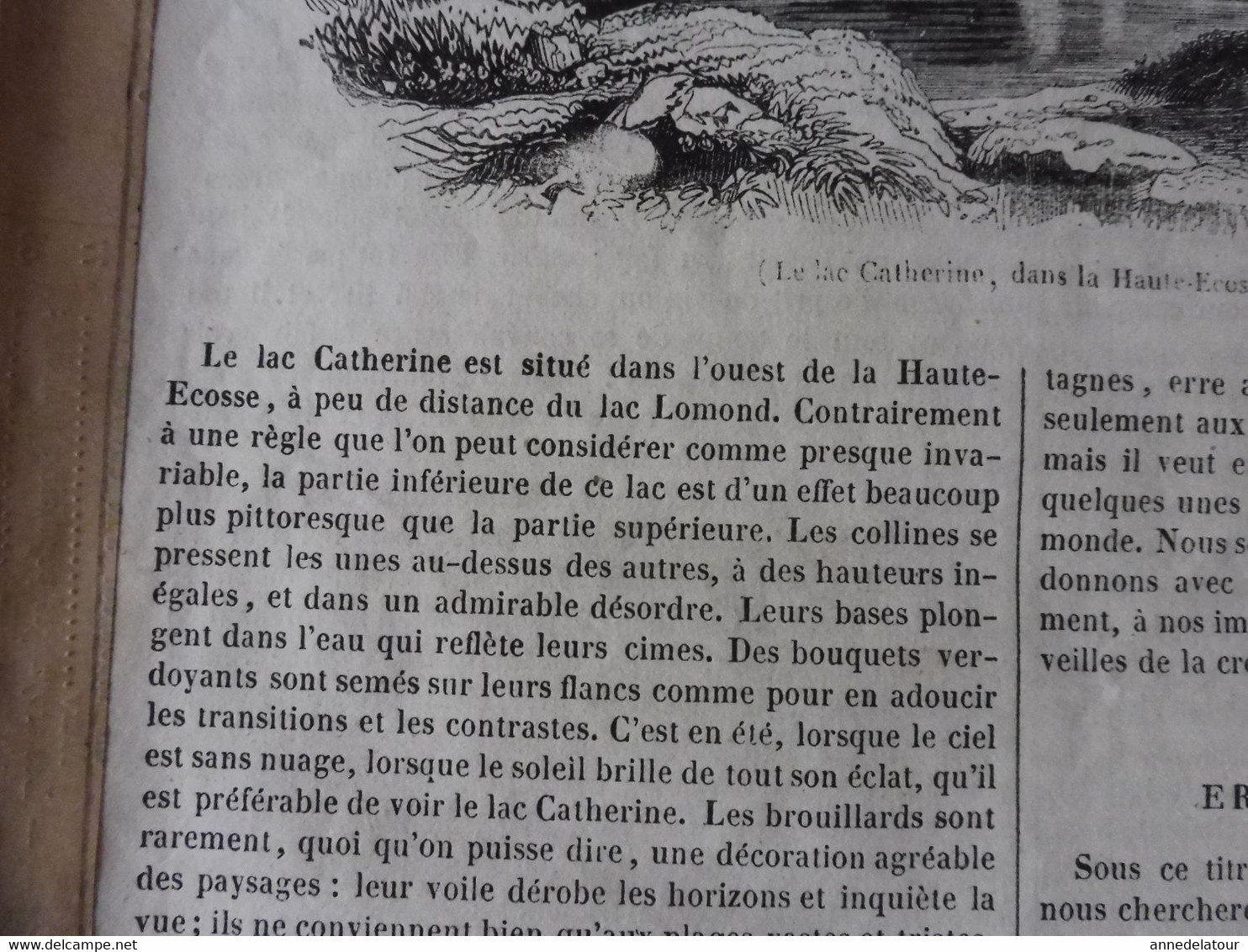Année 1839: Lac Catherine (Ecosse);Histoire Vraie De Couleuvres Avalées Vivantes Par Un Berger; Le Roi René; Etc - 1800 - 1849