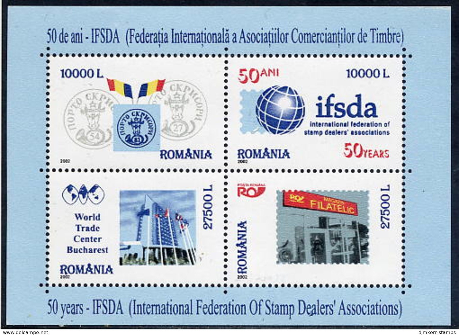 ROMANIA 2002 IFSDA Block MNH / **.  Michel Block 321 - Neufs