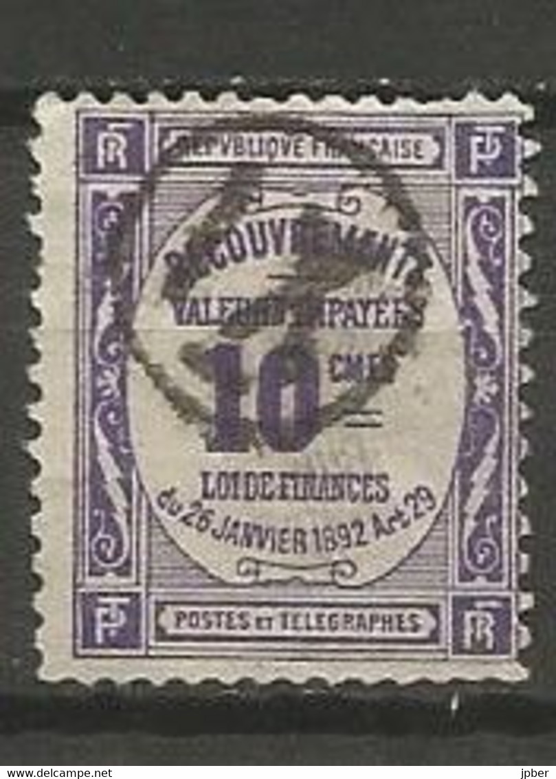 France - Timbres-Taxe - N° 44 - Annulation Cachet De Facteur PARIS Bureau IX , Rue Hippolyte Lebas - 1859-1959 Used