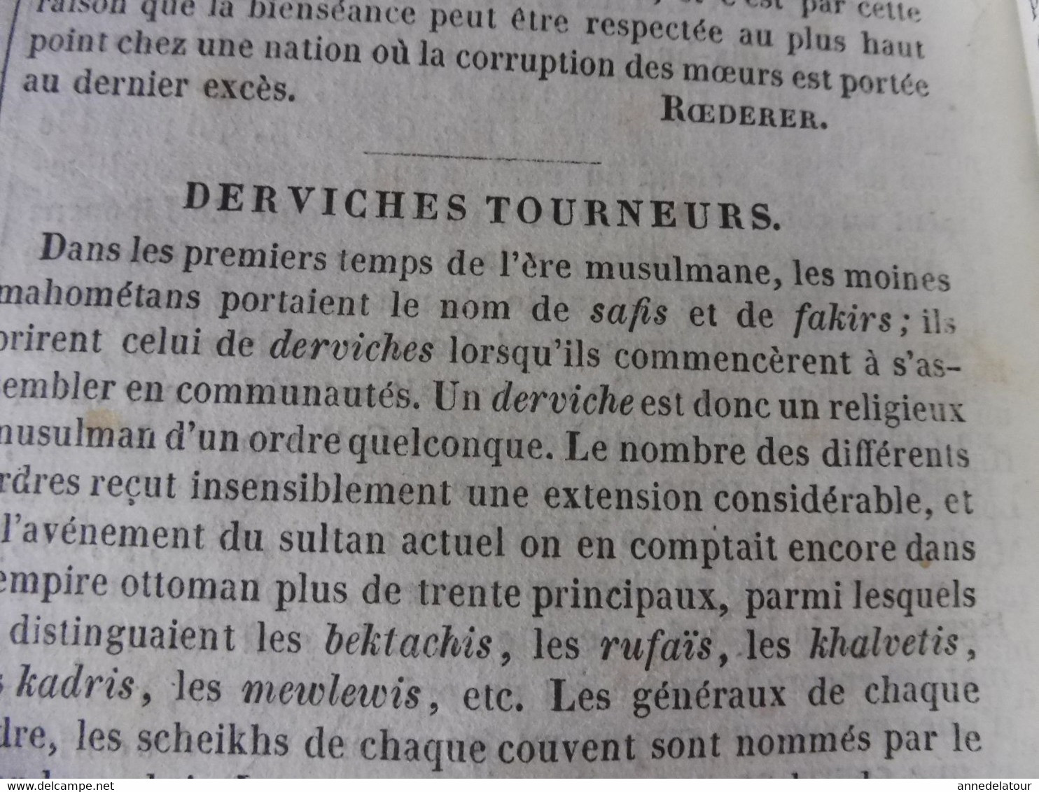 Année 1839: Statue de La Liberté à Notre-Dame de Chartres; Château de Coutras (Gironde); Les derviches tourneurs ; Etc