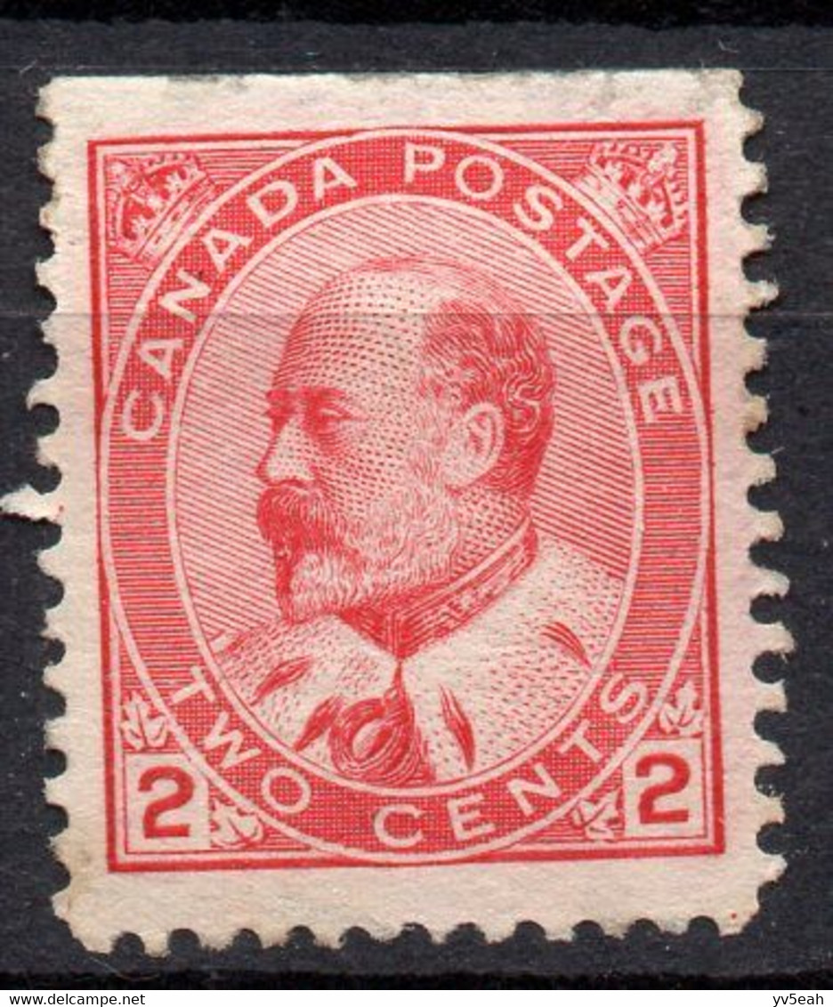 CANADA/1903/MH/SC#90/KING EDWARD VII / ROYALTY / 2C CARMINE, TYPE II - Unused Stamps