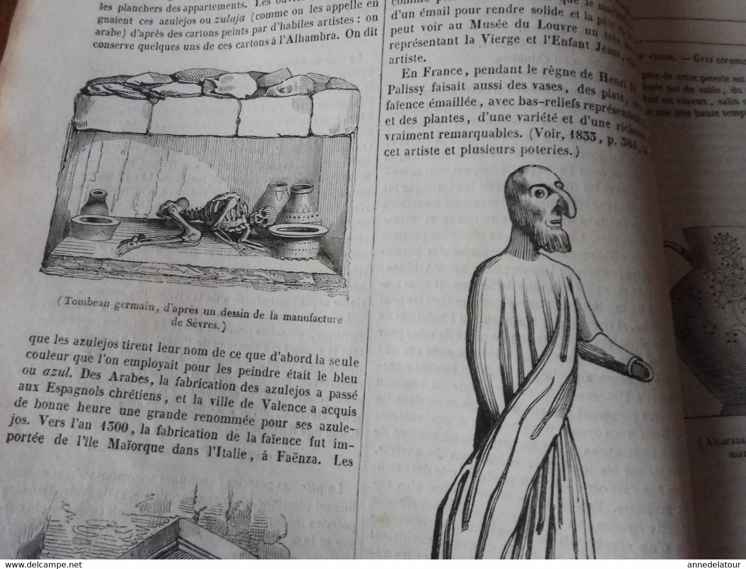 Année 1839: Manufacture de Sèvres et descriptions des poteries; Recette infaillible contre l'irrésolution ; Etc