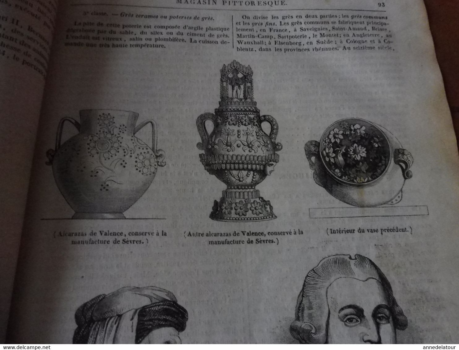 Année 1839: Manufacture de Sèvres et descriptions des poteries; Recette infaillible contre l'irrésolution ; Etc