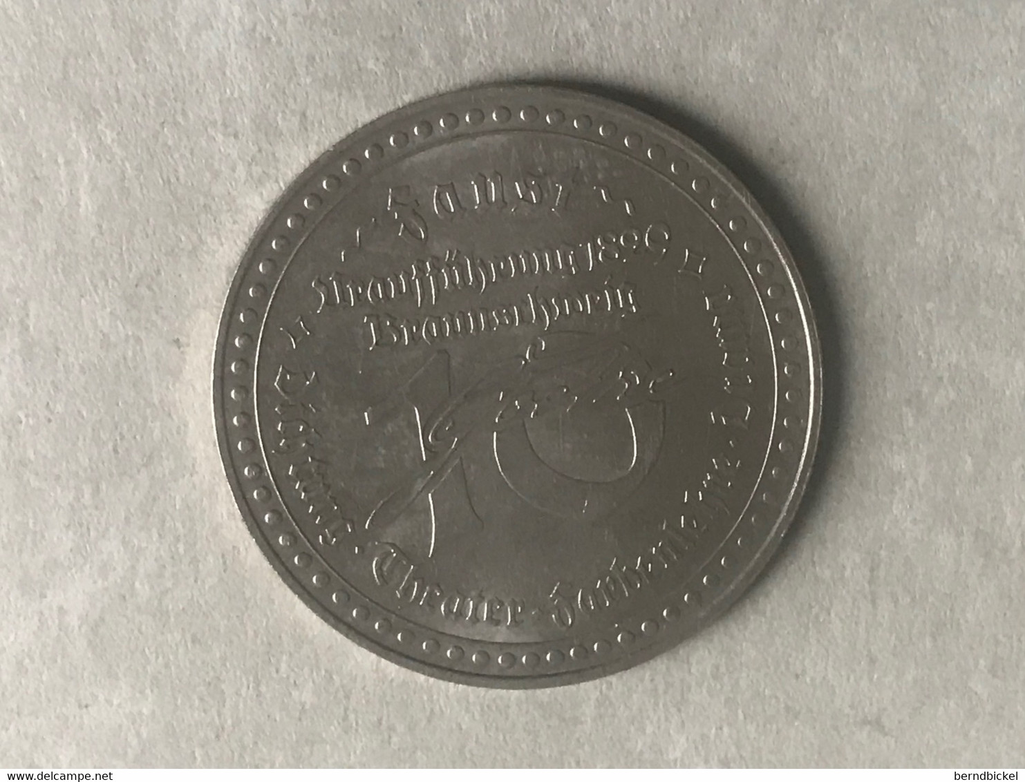 Münze Medaille Faust Uraufführung Braunschweig - Elongated Coins