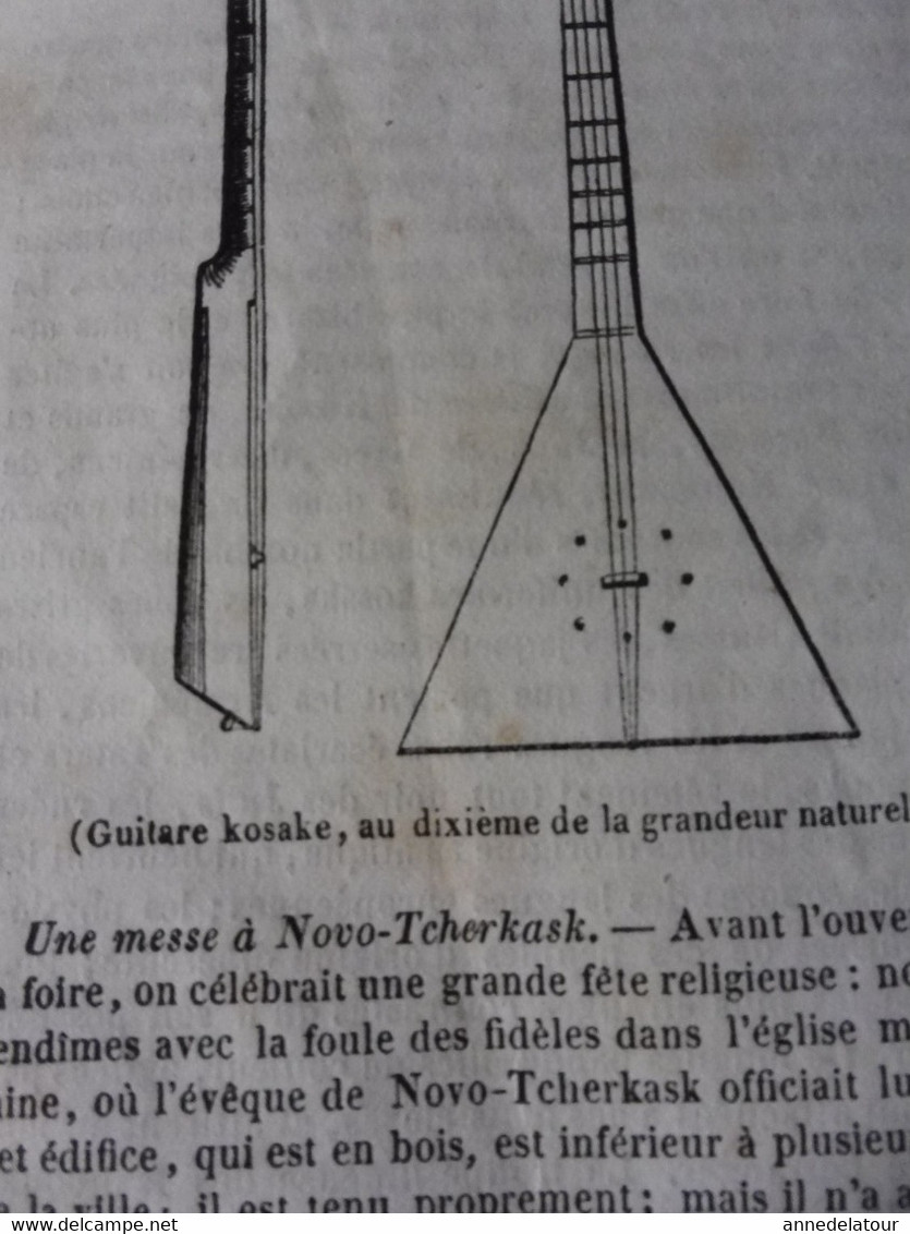 Année 1839: Berlin; Cuisine chinoise; Le Podargus de la Nlle-Guinée (Engoulevent); Les kosaks (cosaques) du Don; etc