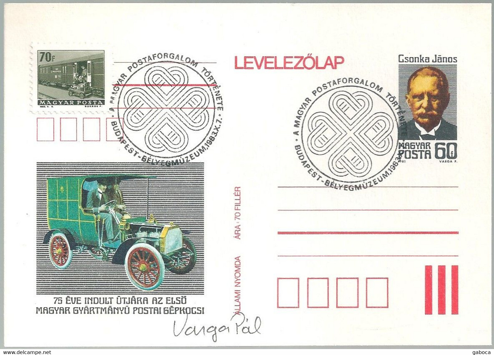 C2700 Hungary FDC Science Telecom Postal History Transport Car RARE - Poste