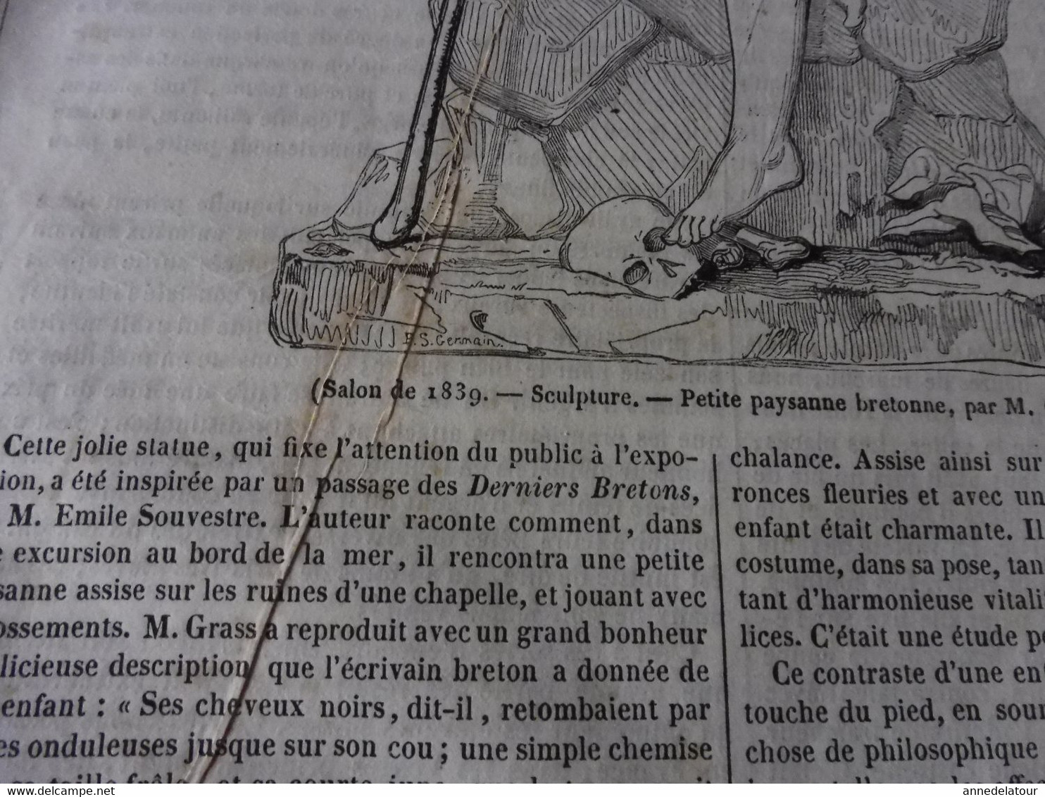 Année 1839: Sculpture PETITE PAYSANNE BRETONNE;Monuments Romains (Nîmes,Vienne,St-Rémy,Aix);Le NAFA  Aux îles Tonga;etc - 1800 - 1849