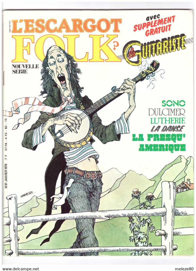 L'ESCARGOT FOLK  Nouvelle Série  N° 61  Janvier 1979 - Musique