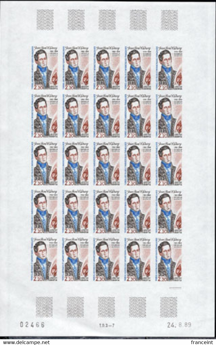 F.S.A.T.(1989) Quoy. Conpendium Decollata Quoyia. Full Sheet Of 25 Imperforates. Scott No 153, Yvert No 151. - Ongetande, Proeven & Plaatfouten