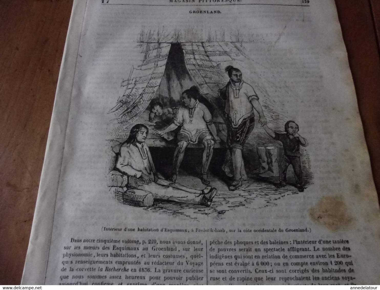 Année 1839:Groenland;Saint-Emilion(documentaire ++);Le Gueux De Vernon;Meistersaenger Et Spruchsprecher, Allemagne;Etc - 1800 - 1849