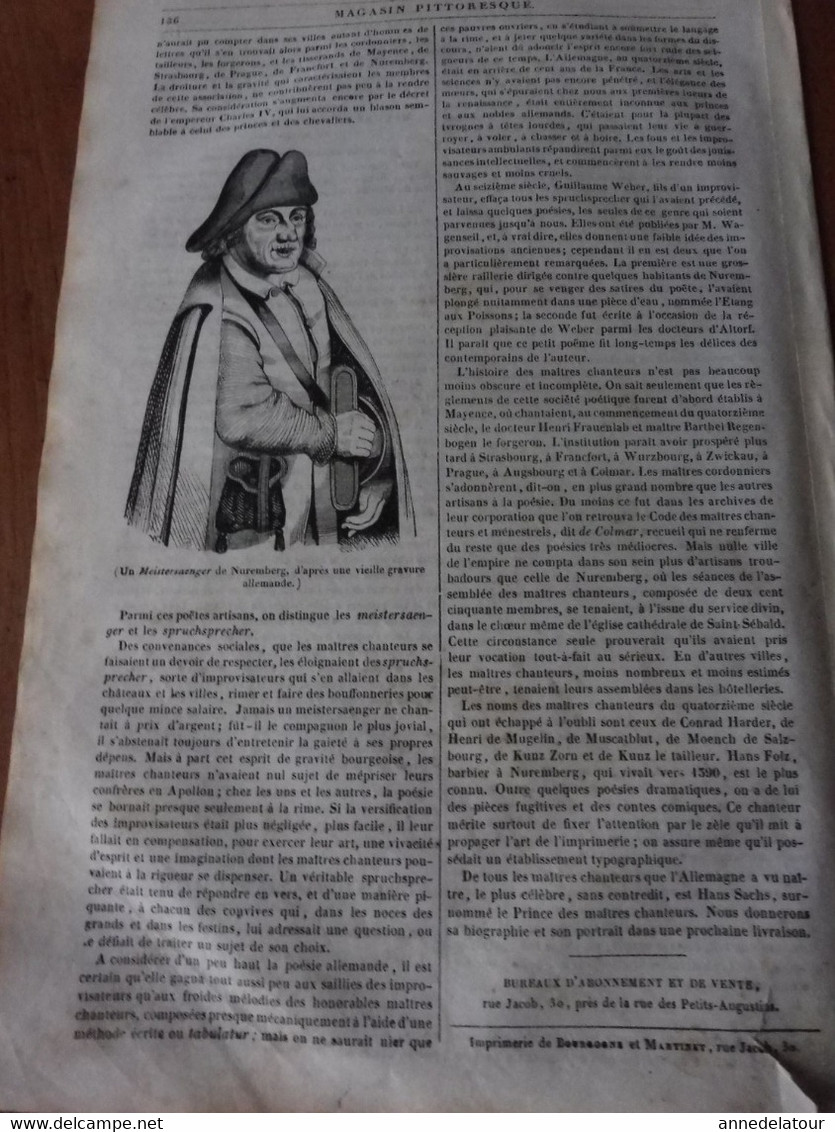 Année 1839:Groenland;Saint-Emilion(documentaire ++);Le gueux de Vernon;Meistersaenger et spruchsprecher, Allemagne;Etc