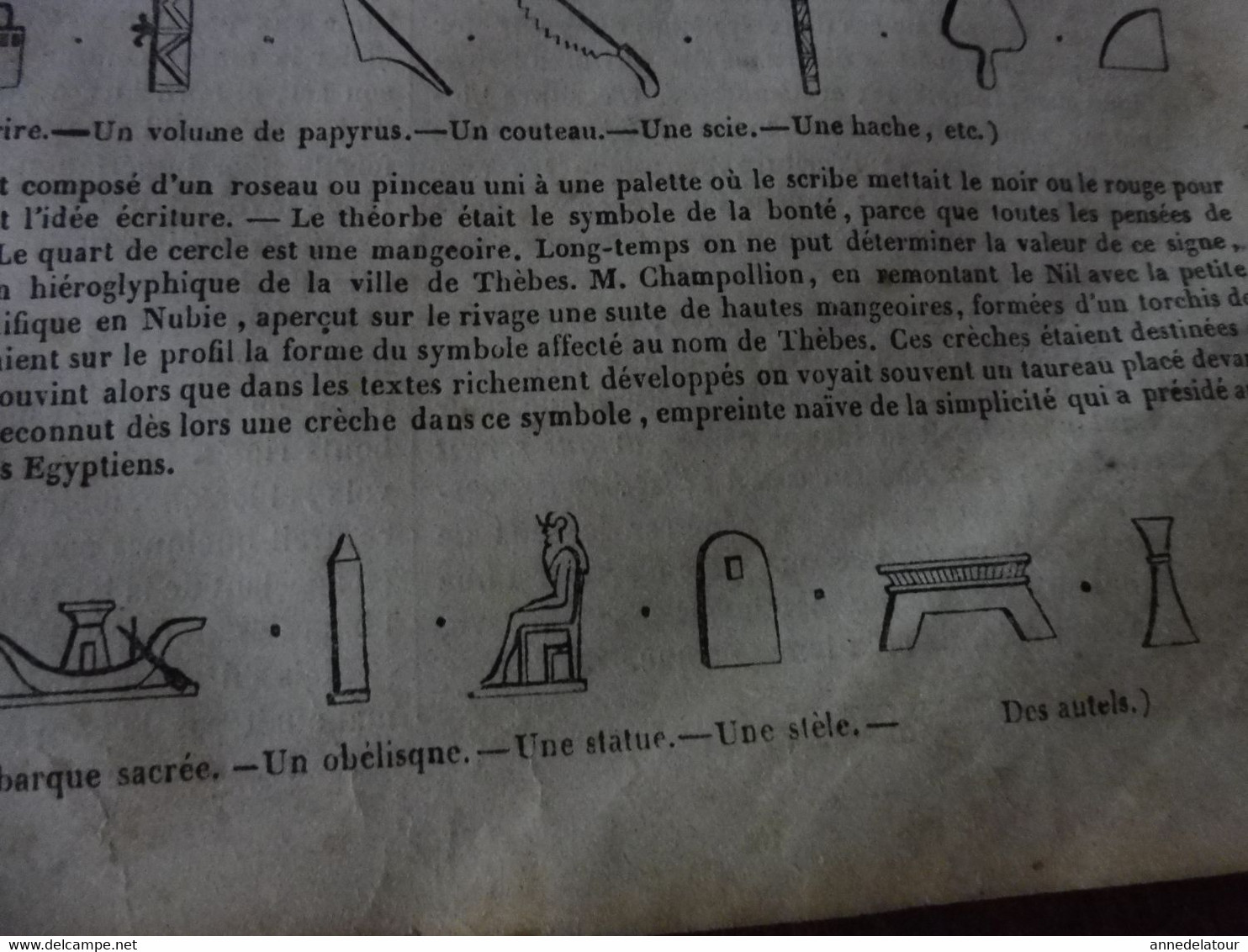 Année 1839: Le miroir de la vanité; Hiéroglyphes (important documentaire); Le phare de Pondichéry en Inde; Etc