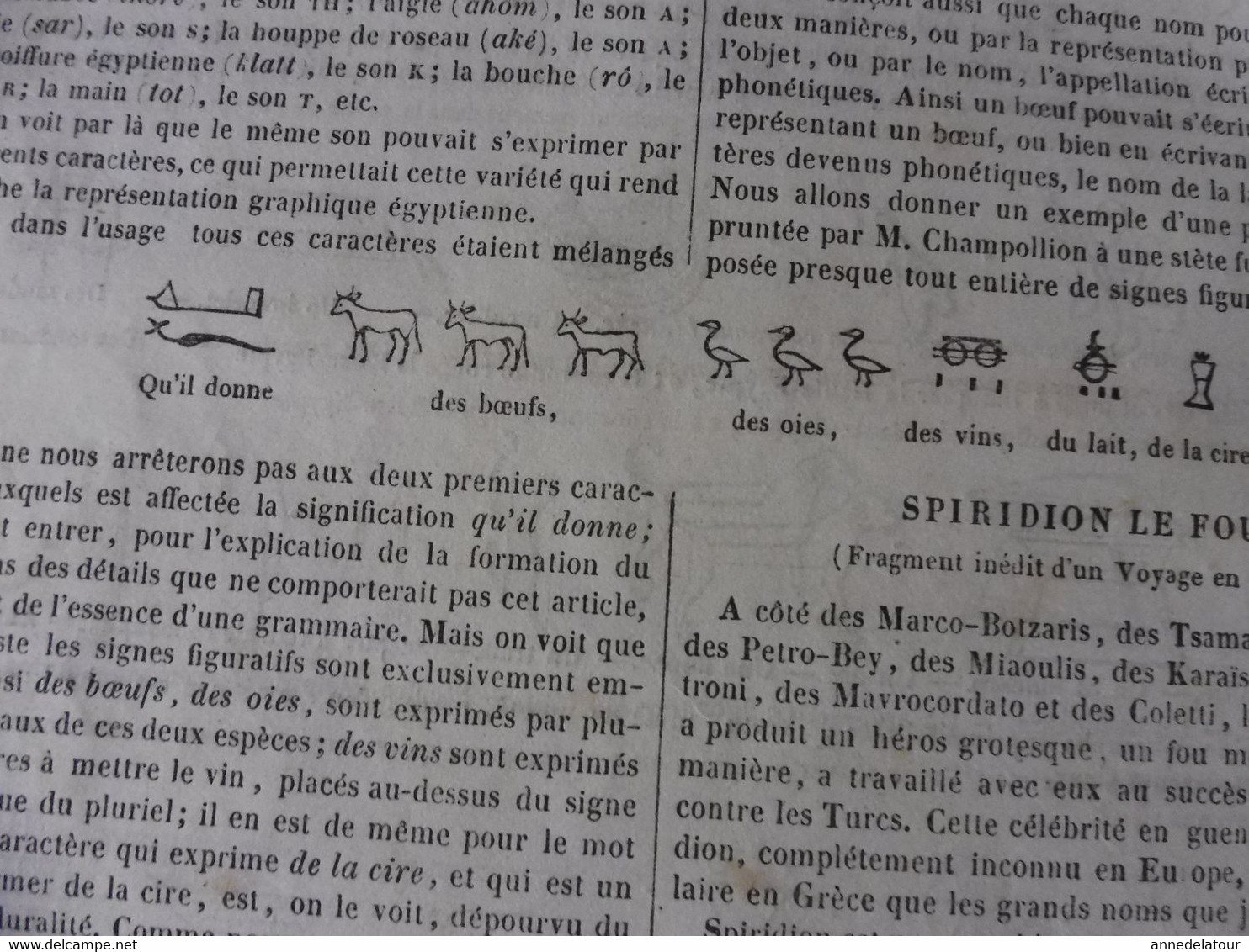 Année 1839: Le miroir de la vanité; Hiéroglyphes (important documentaire); Le phare de Pondichéry en Inde; Etc